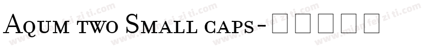 Aqum two Small caps字体转换